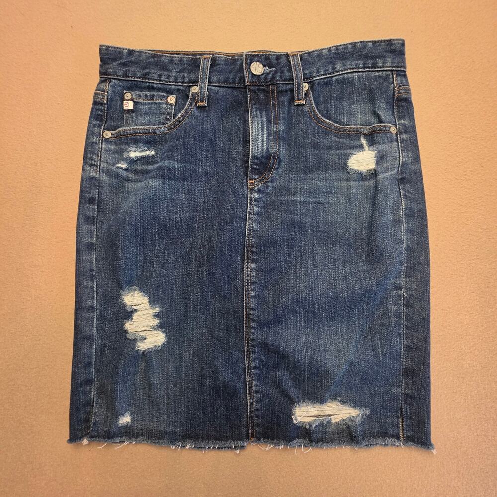 AG Adriano Goldschmied The Erin Denim Pencil Skirt Sz 27